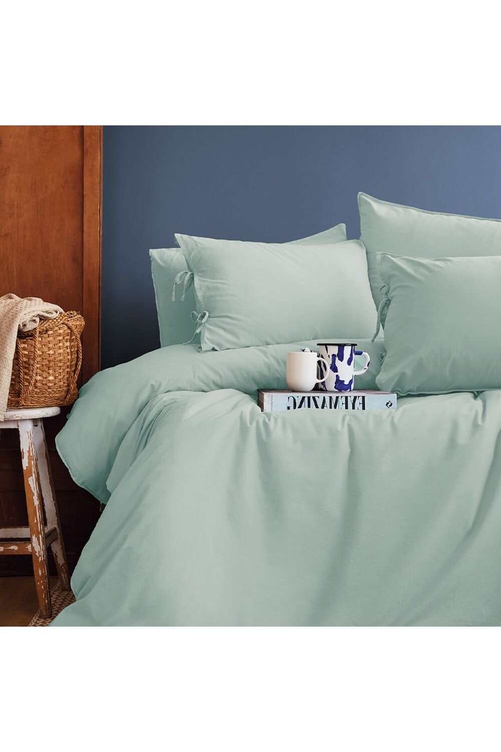 

Комплект пододеяльников двойной Issimo Home Savanna, мятный