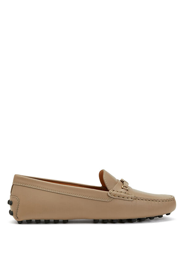 

Женские кожаные лоферы Tod'S, бежевый