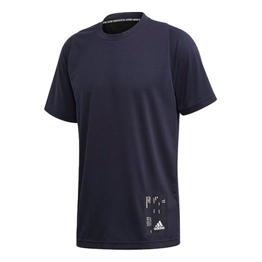Футболка Adidas Training Sports Round Neck Short Sleeve 'Blue', синий