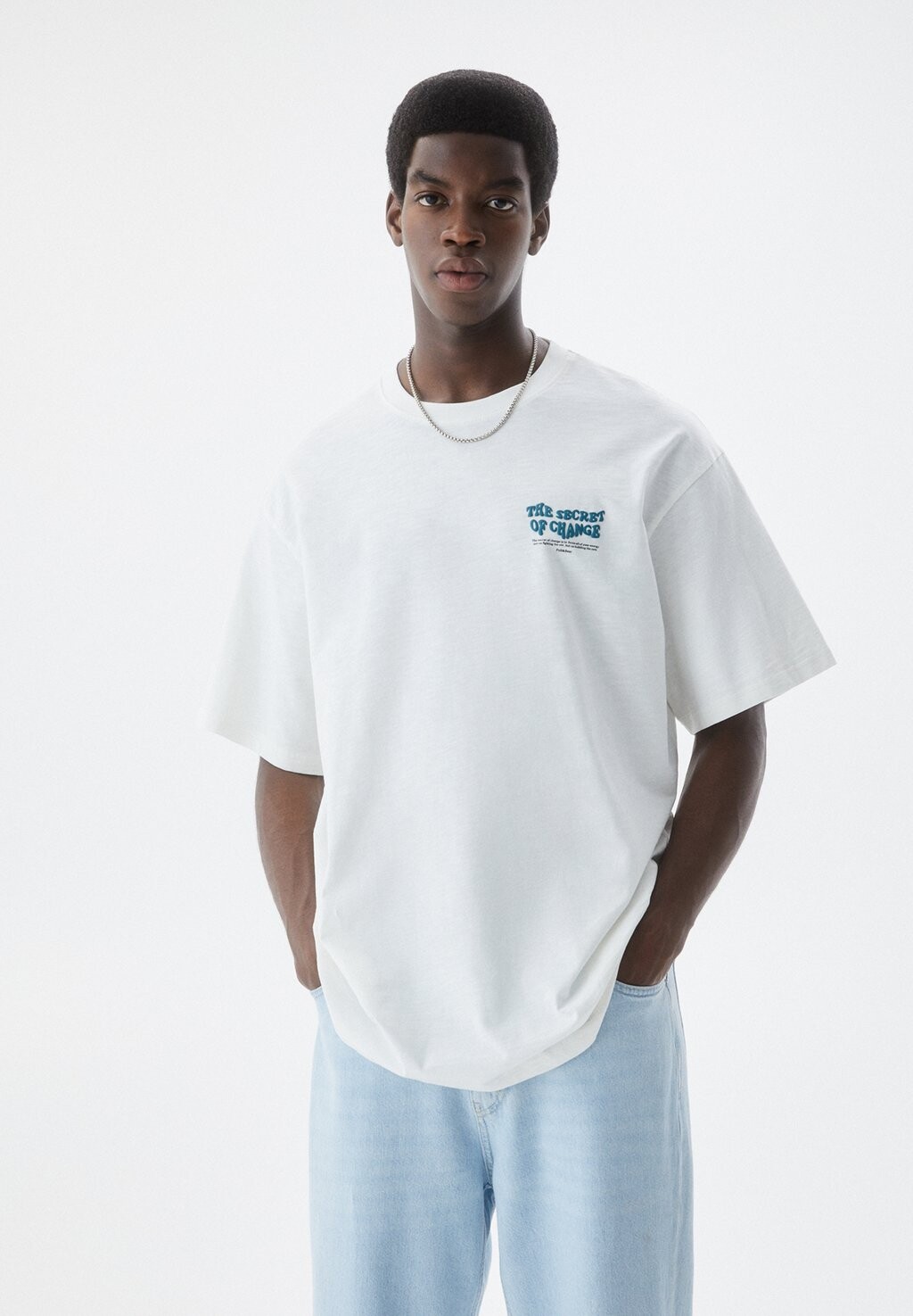 

Футболка с принтом PULL&BEAR, белый