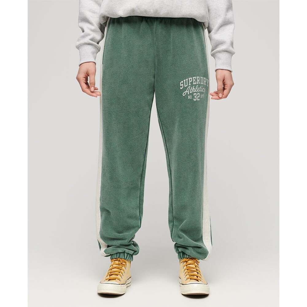 

Брюки Superdry Vintage Side Stripe Tracksuit, зеленый