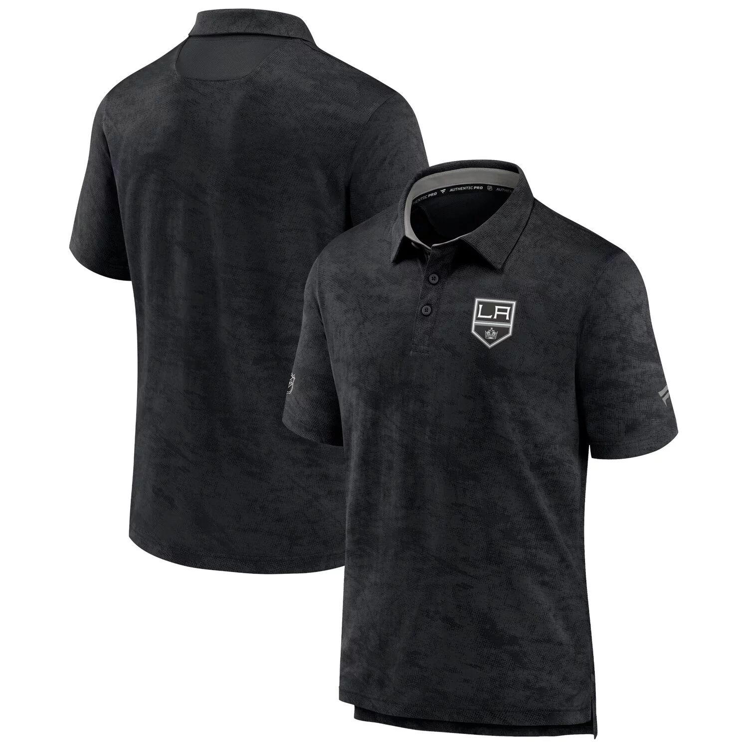 Мужская фирменная черная футболка-поло Los Angeles Kings Authentic Pro Rink Fanatics