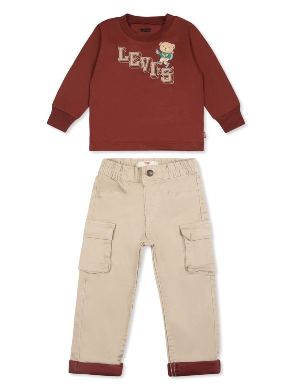 

Комплект Levi's Kids из хлопковой смеси, серый