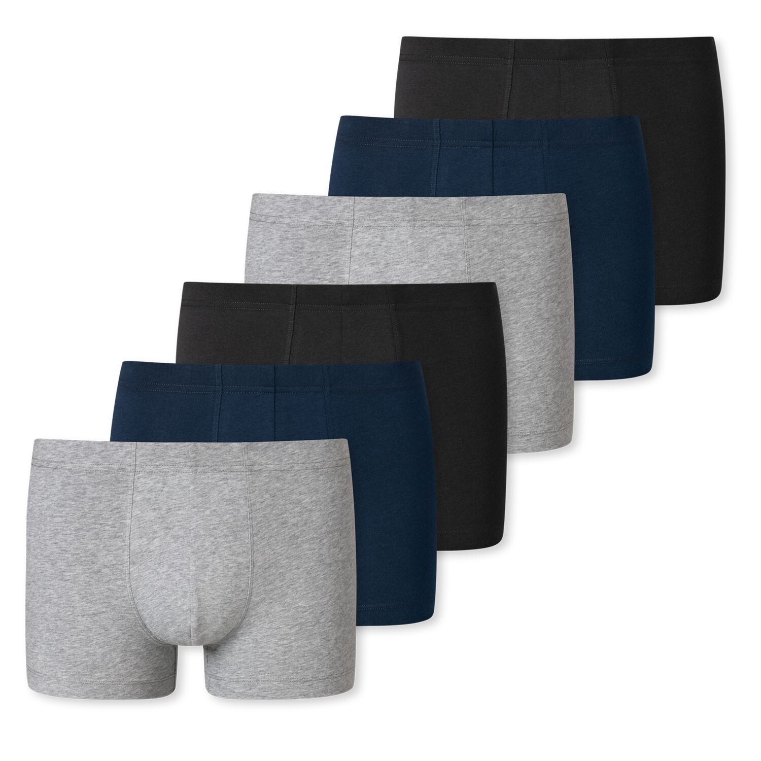 

Боксеры Schiesser Boxershorts, цвет Schwarz / Navy / Grau melange