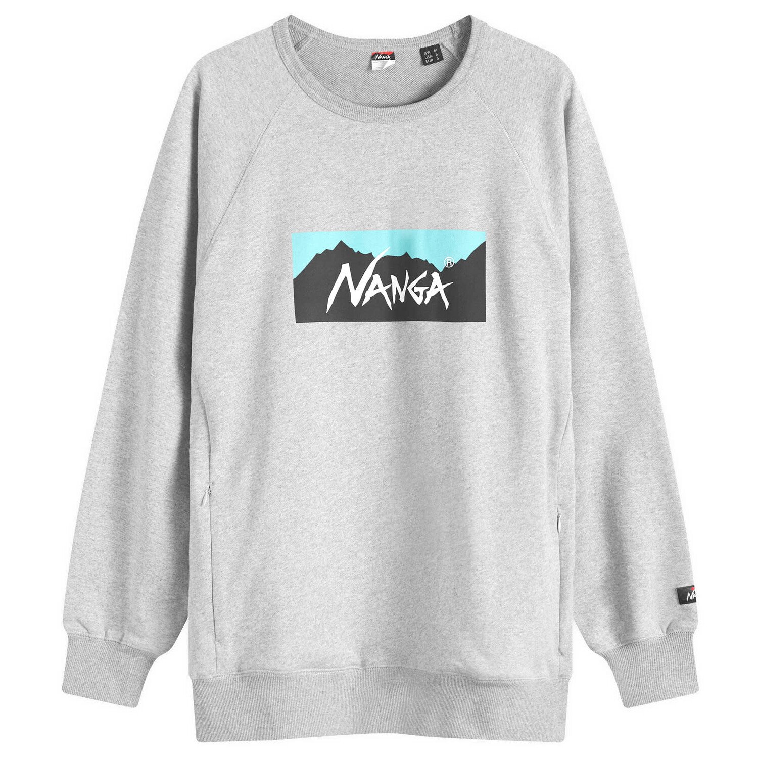 

Толстовка Nanga Eco Hybrid Box Logo Sweatshirt, цвет Light Grey & Turquoise