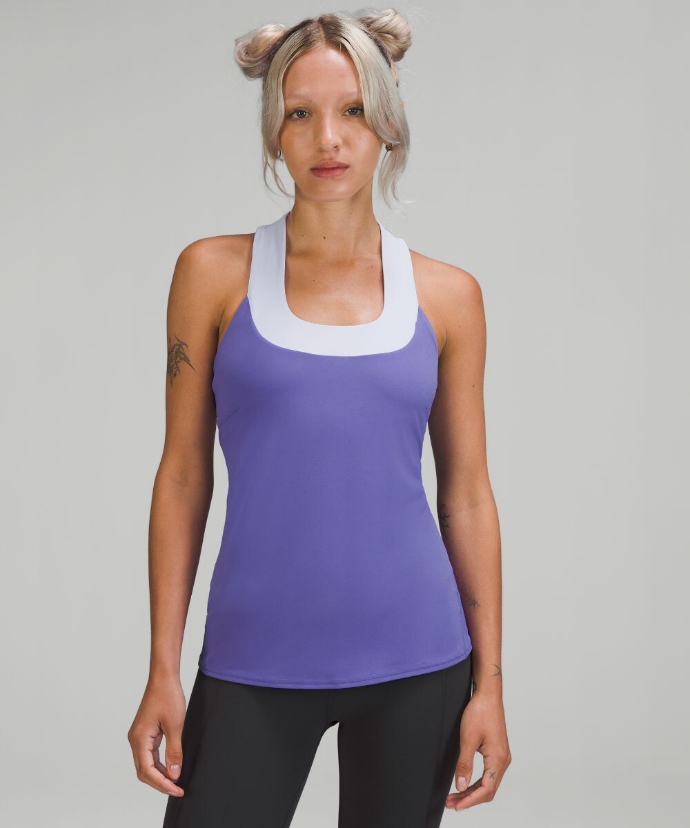 

Майка с овальным вырезом Throwback Lululemon, индиго