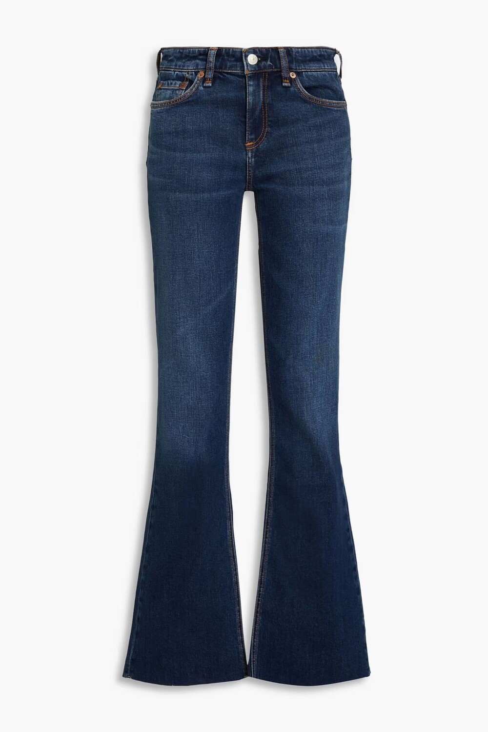 

Расклешенные джинсы Kinsely со средней посадкой Rag & Bone, темный деним