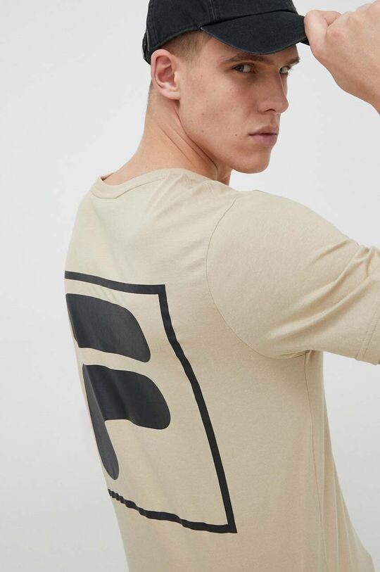 

Футболка из хлопка Fila, бежевый