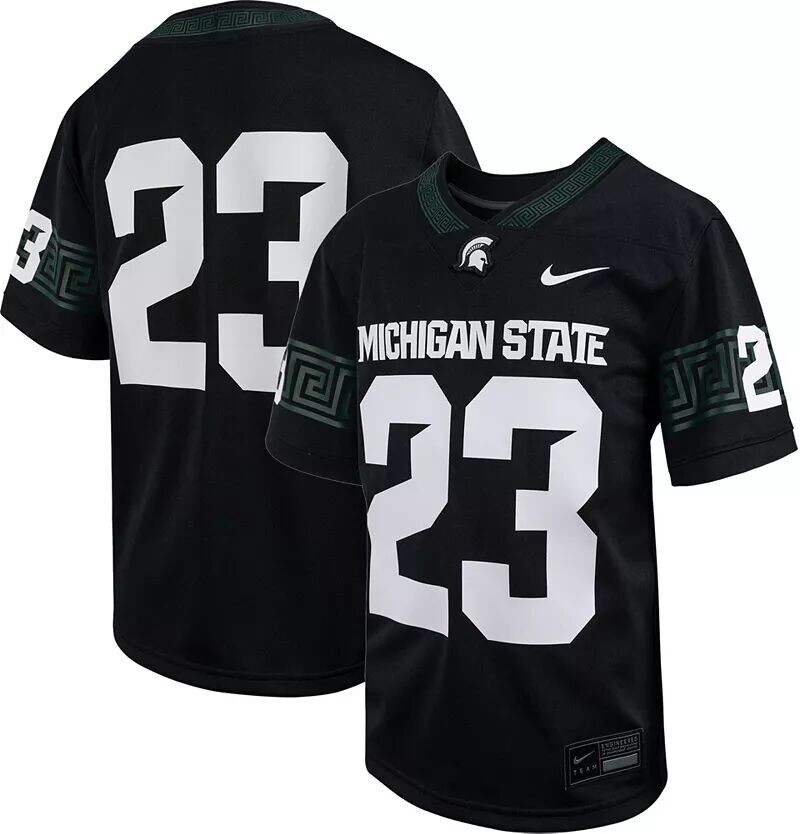 

Черная реплика Nike Youth Michigan State Spartans # 23, футбольная майка