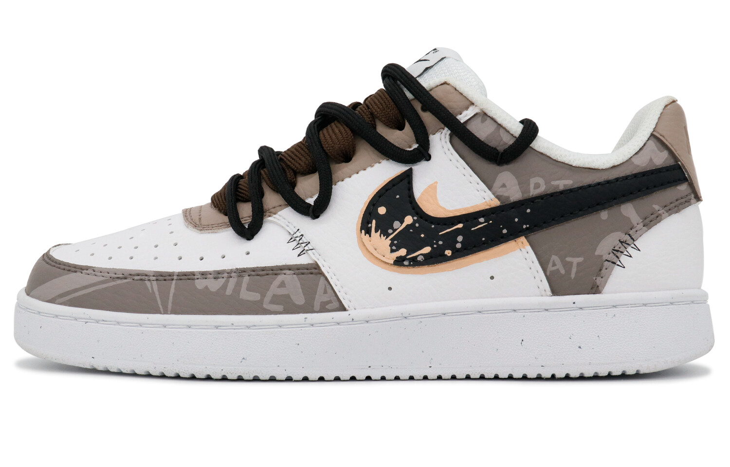 

Кроссовки Nike Court Vision 1 Skateboarding Shoes Women's Low-top White/orange, цвет American-style town