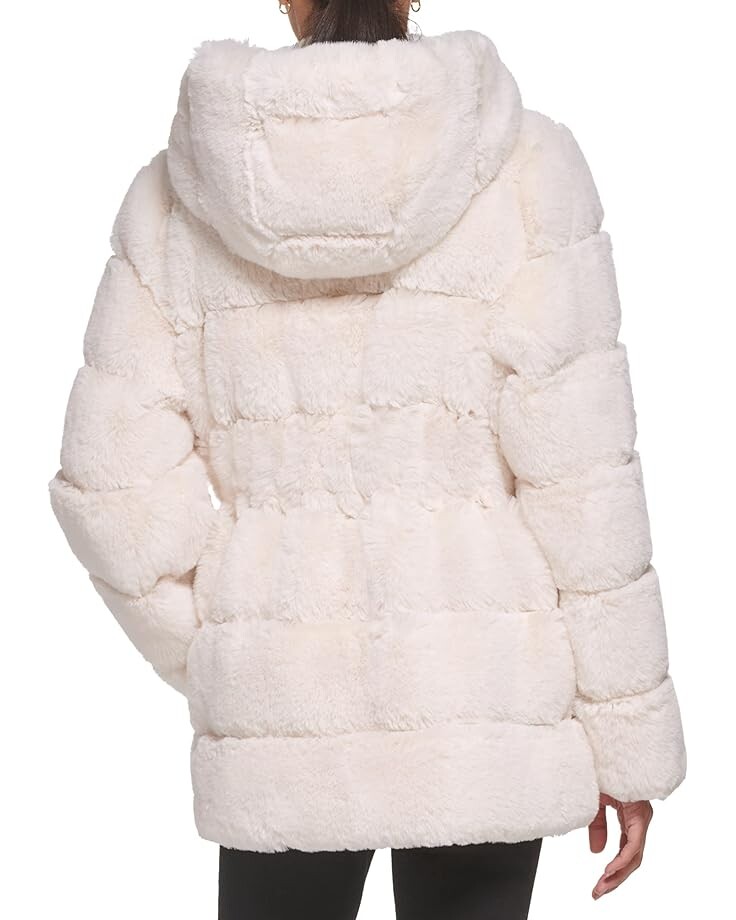 

Куртка DKNY Zip Front Faux Fur Jacket, цвет Sea Salt