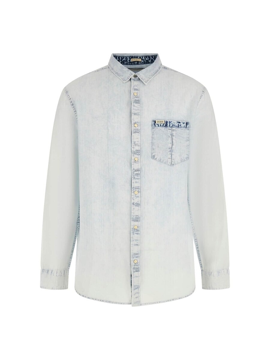 

Рубашка GUESS Regular fit Button Up, синий деним