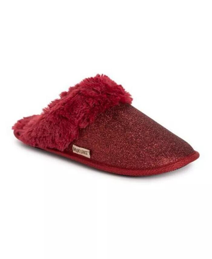 

Женские скошенные тапочки с блестками Scuff MUK LUKS, красный