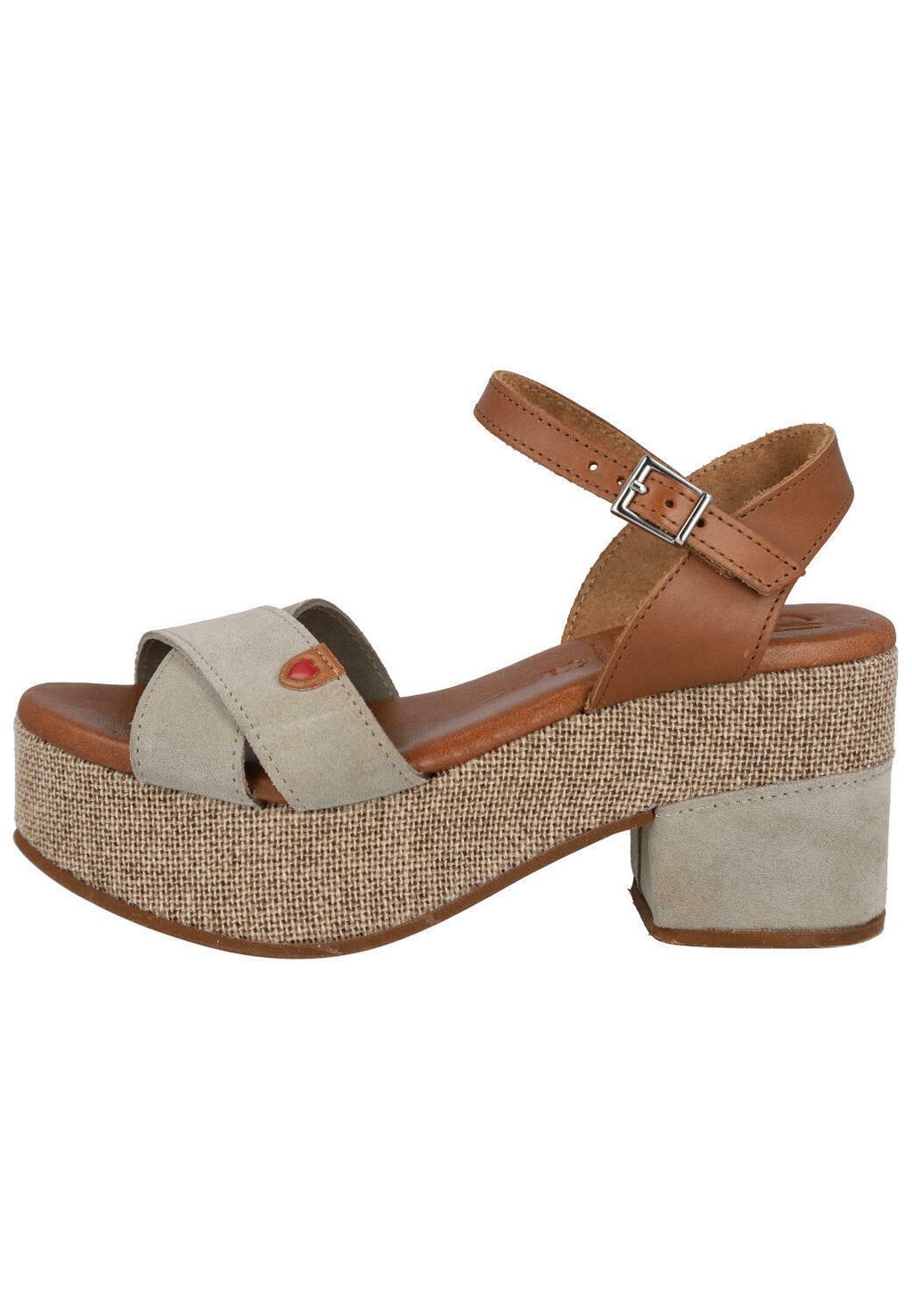 

Сандалии до щиколотки Oh! My Sandals, бежевый