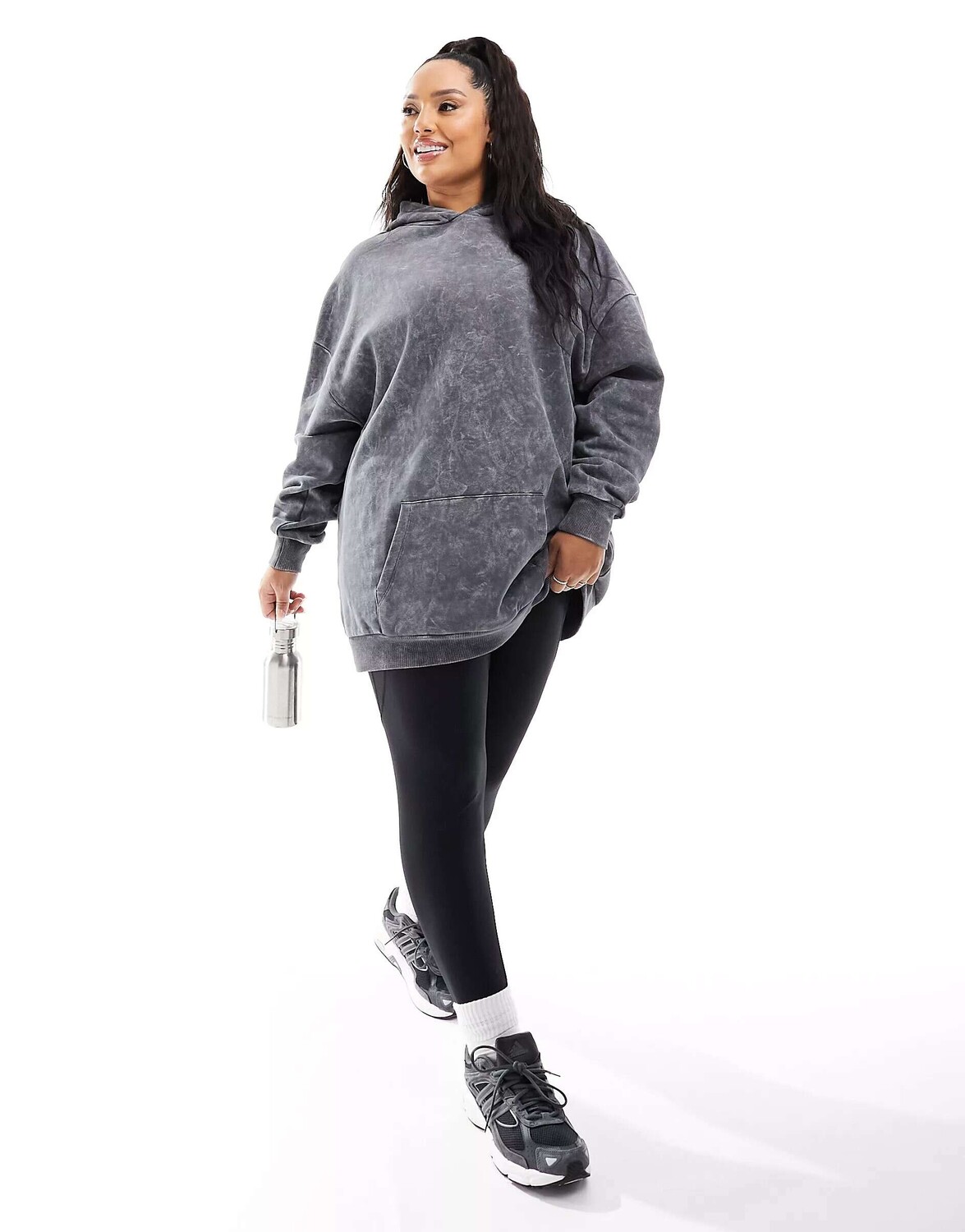 

ASOS Удлиненное худи Curve с коротким рукавом