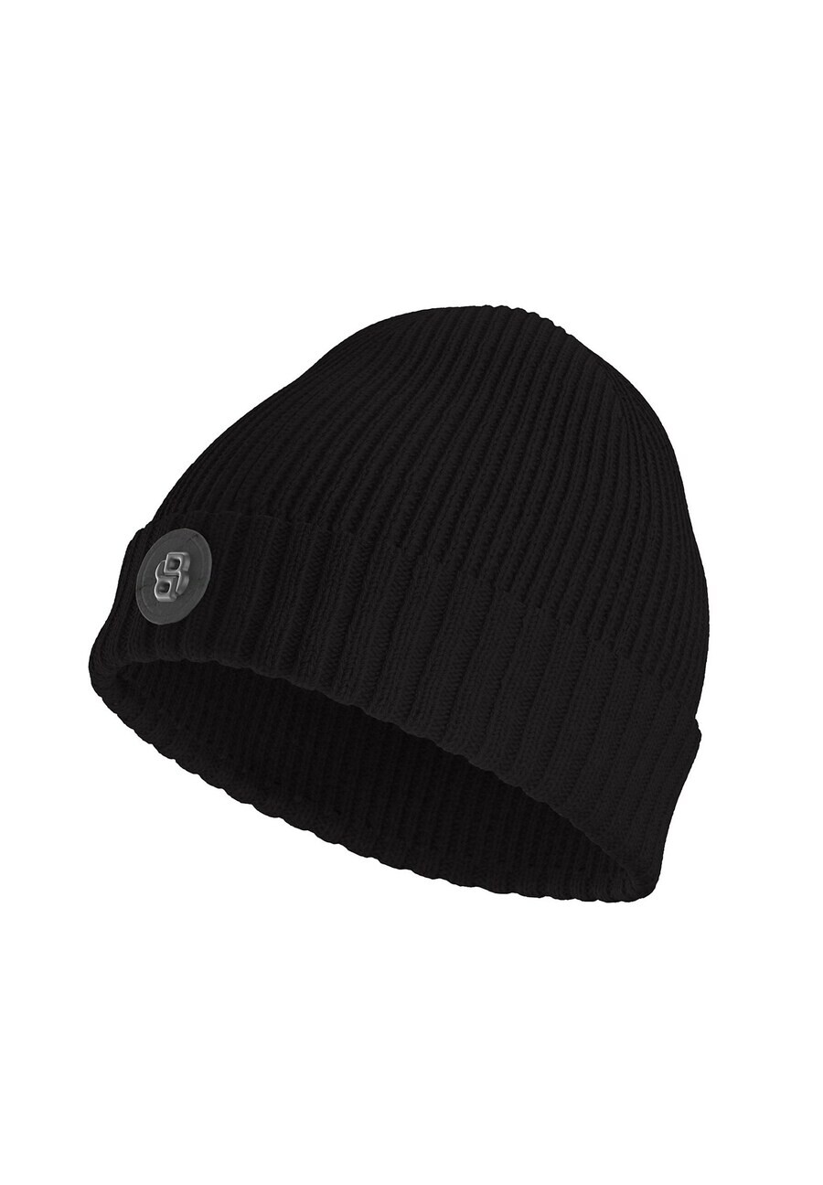 

Шапка BOSS Beanie Fati Badge, черный