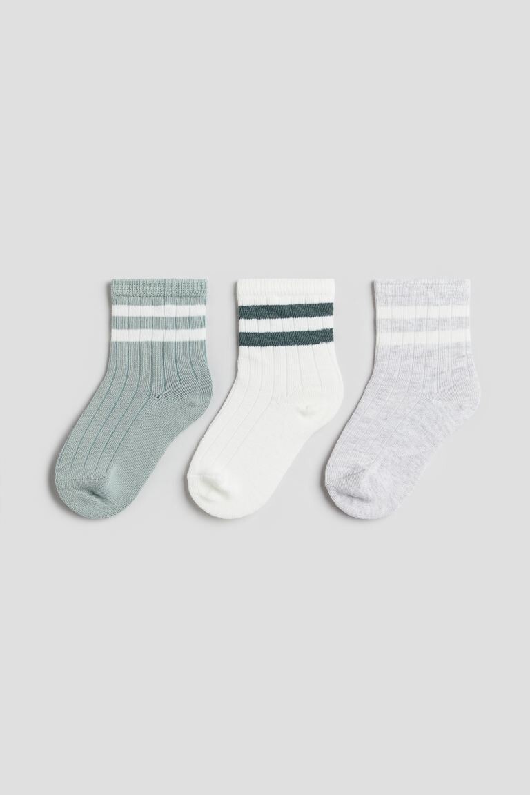 

3 упаковки носков H&M, зеленый