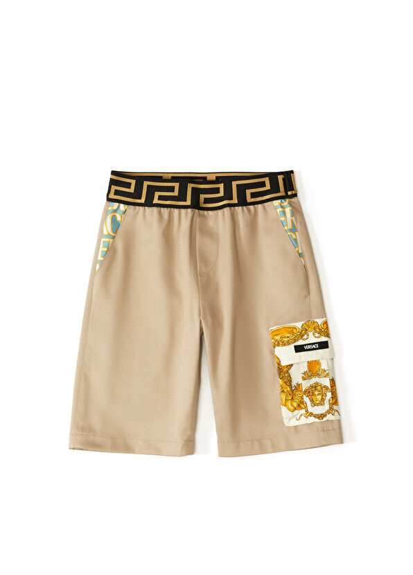

Бежевые шорты для мальчиков с логотипом Versace