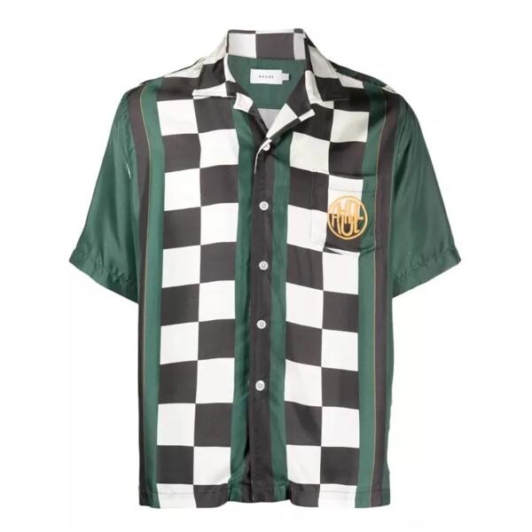 

Футболка racing bowling silk shirt Rhude, зеленый