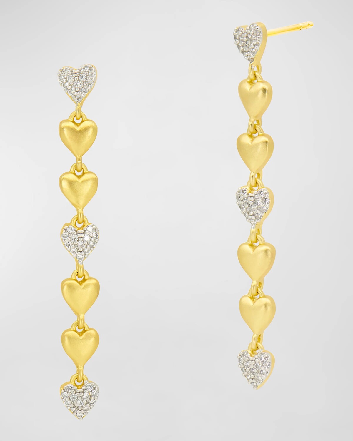 

Линейные серьги «От сердца» Freida Rothman, цвет Gold And Silver
