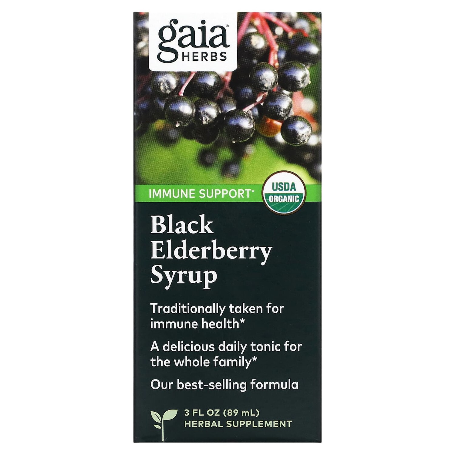 

Сироп бузины черной, 3 унции (89 мл), Gaia Herbs