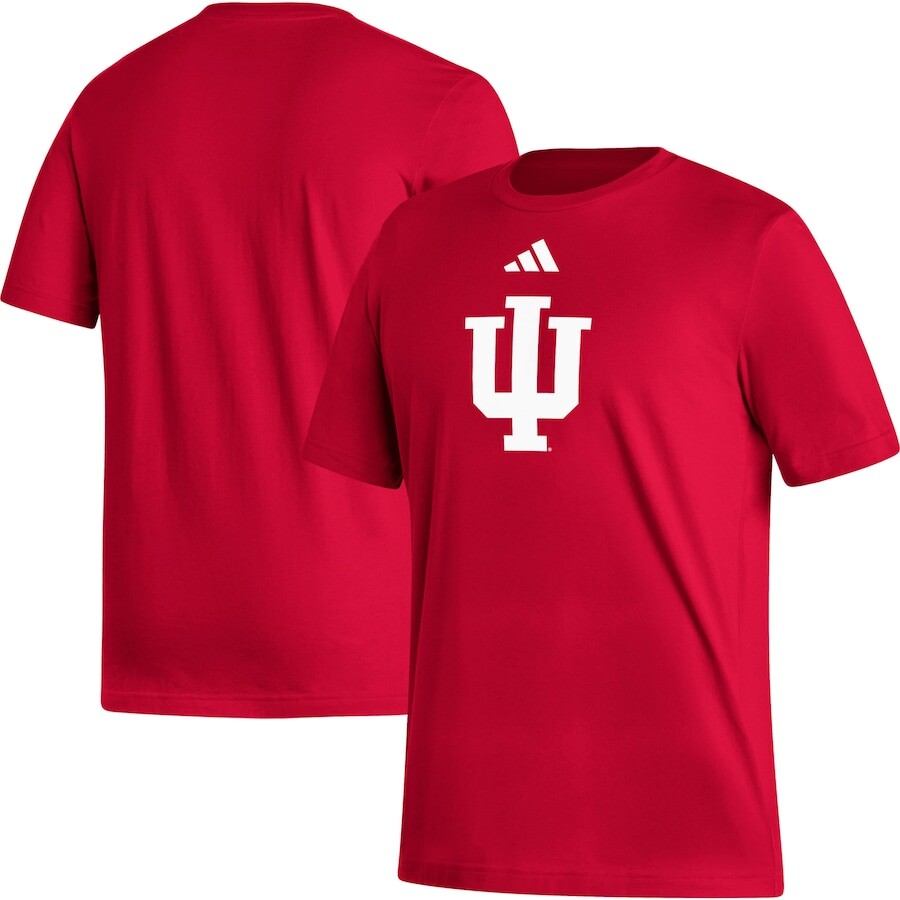 

Футболка с коротким рукавом adidas Indiana Hoosiers, малиновый