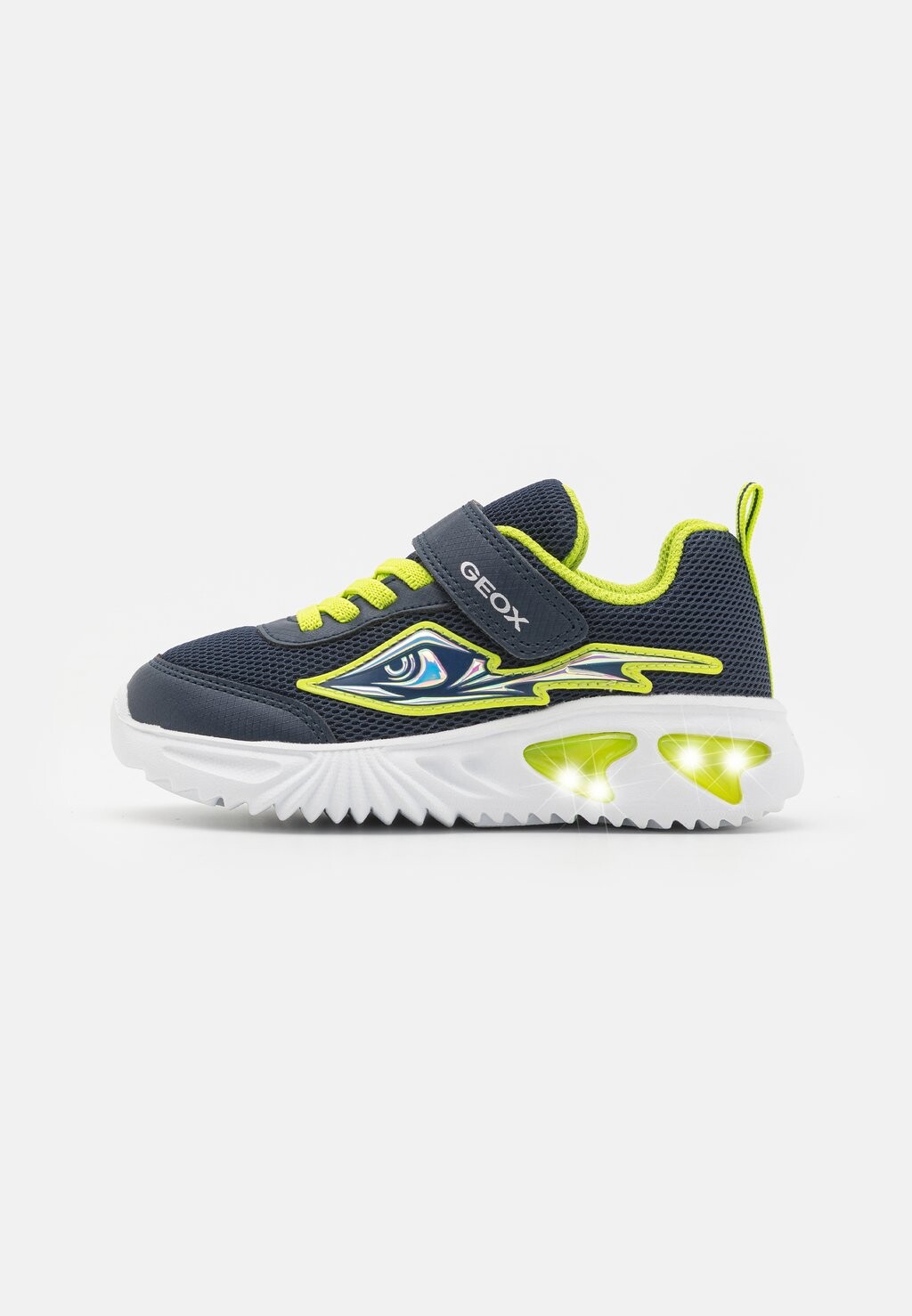 Кроссовки низкие ASSISTER BOY LIGHTS Geox, цвет navy/lime кроссовки низкие alben boy geox цвет grey navy