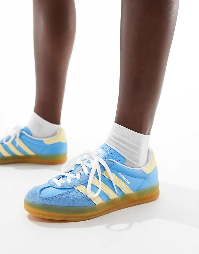 

adidas Originals – Gazelle Indoor – Синие и желтые спортивные кроссовки на резиновой подошве, Синий, adidas Originals – Gazelle Indoor – Синие и желтые спортивные кроссовки на резиновой подошве