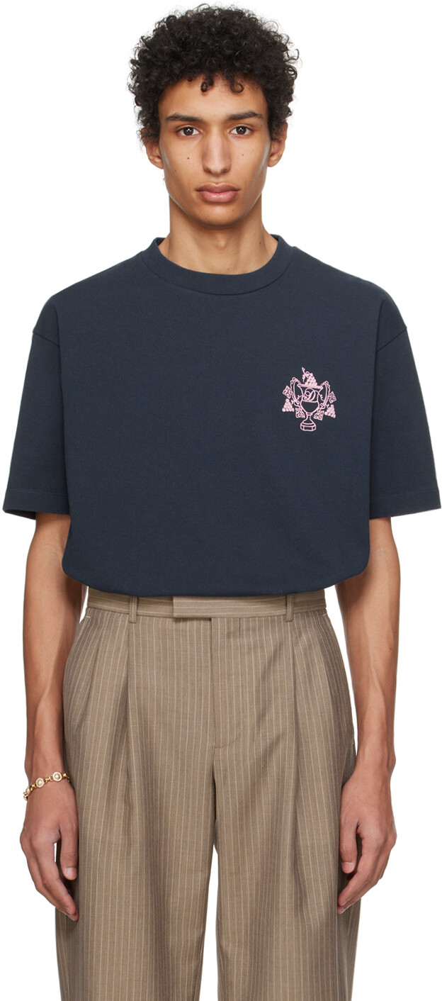 

Темно-синяя футболка Le T-Shirt Blason Drole De Monsieur