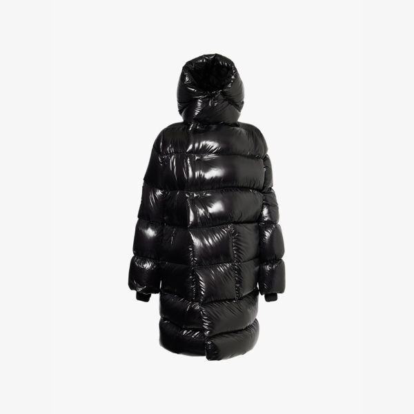 

Удлиненная куртка свободного кроя с капюшоном на пуху Rick Owens, черный