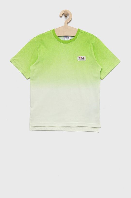 

Детская хлопковая футболка Fila, зеленый