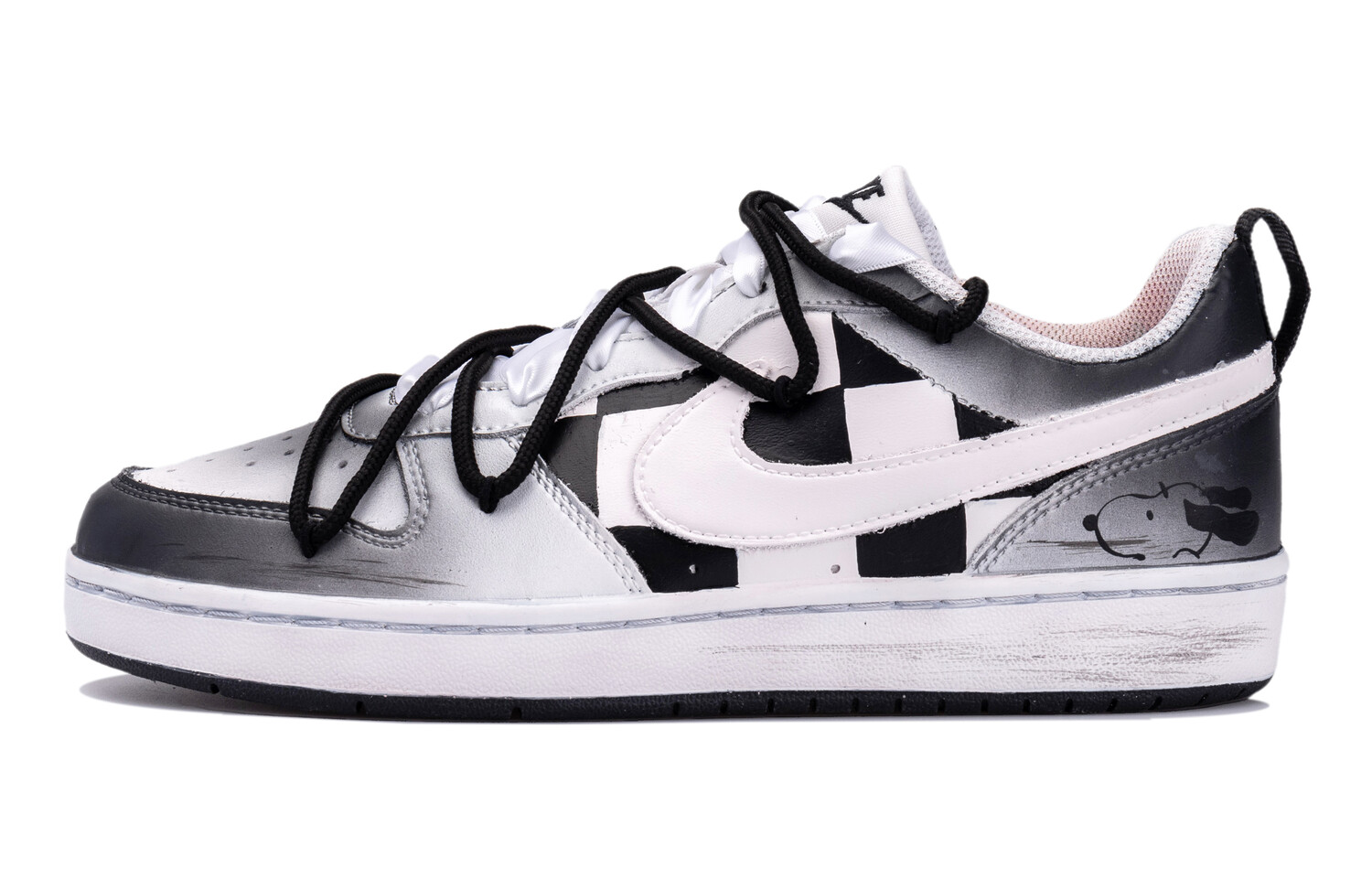 

Кроссовки для скейтбординга Court Borough женские, низкие, черные/белые Nike