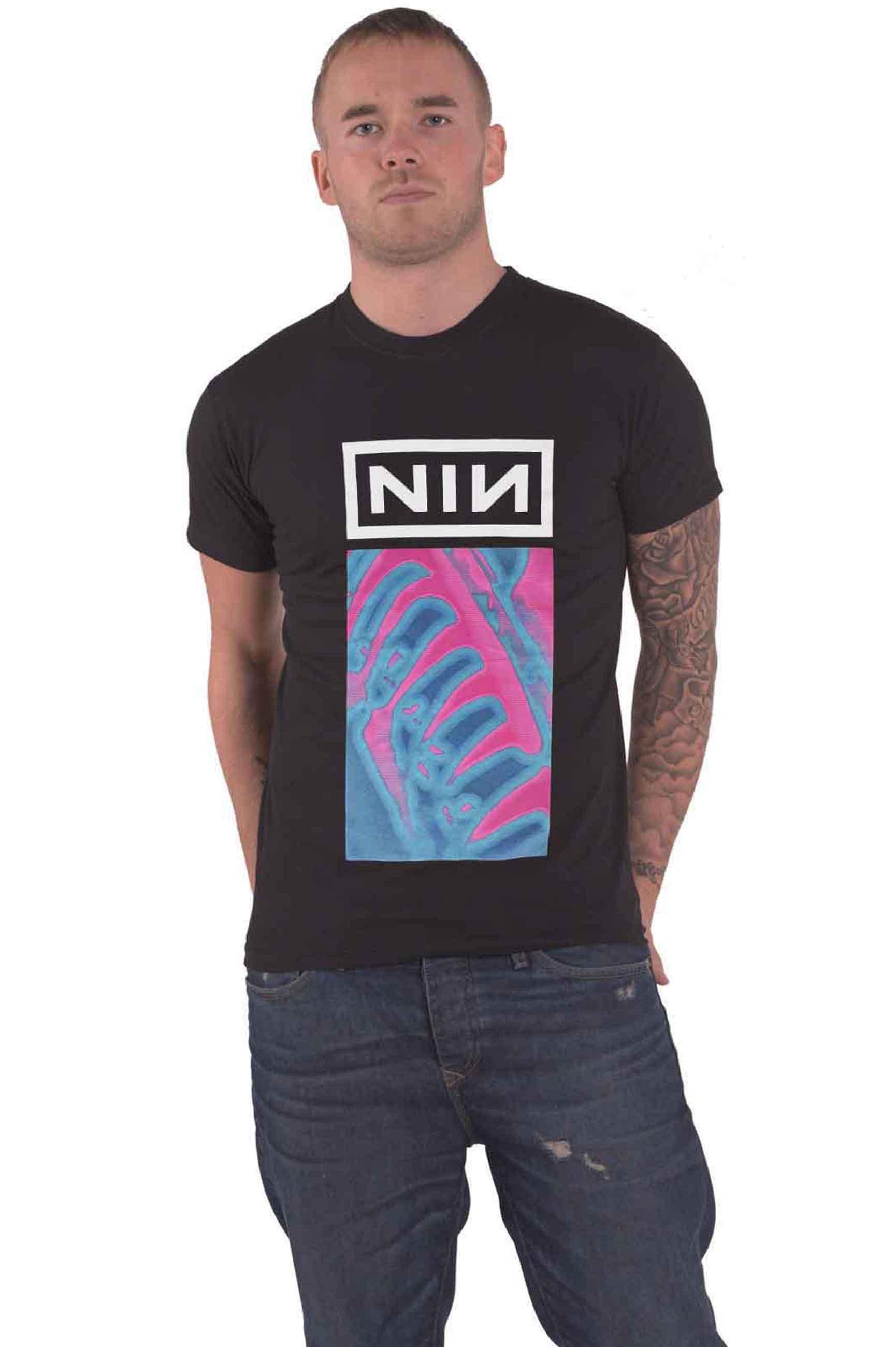 Неоновая футболка Pretty Hate Machine Nine Inch Nails, черный