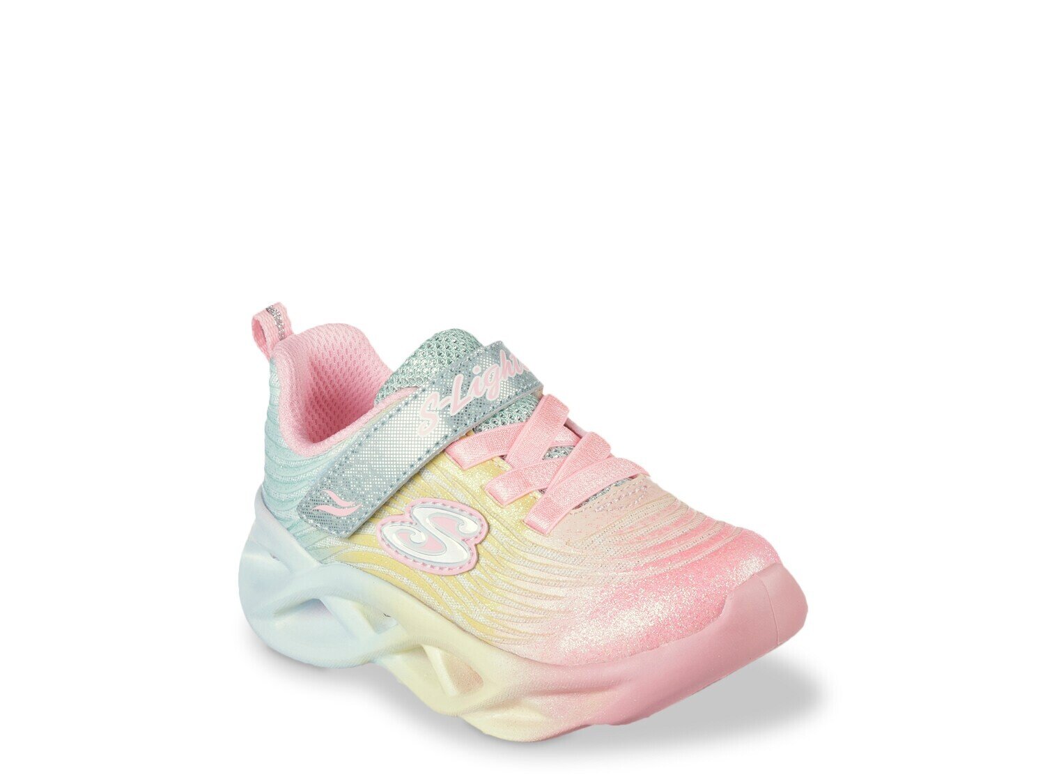 Кроссовки детские Skechers S-Lights Twisty Brights, светло-розовый кроссовки для девочек skechers twisty brights черный