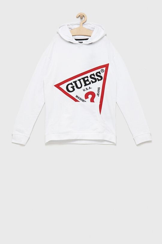 

Детская хлопковая толстовка Guess, белый