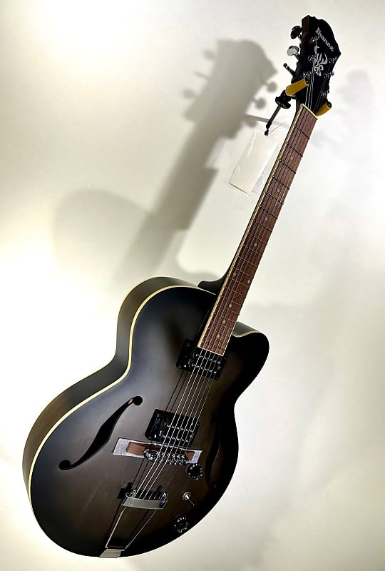 Электрогитара Ibanez Artcore AF55 Hollowbody Electric Guitar Transparent Black - Pro Setup ibanez af55 tkf artcore full hollow body цвет тёмно серый