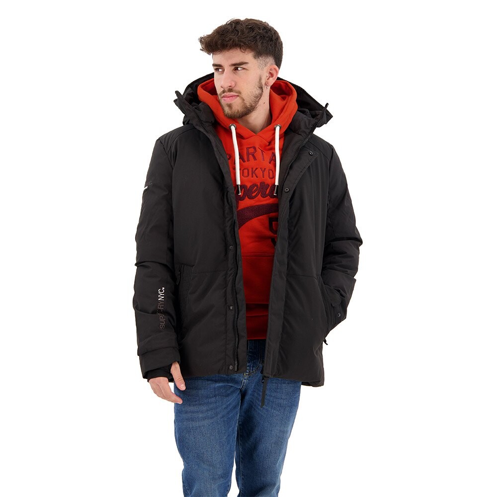 Парка Superdry City Padded Wind, черный парка s oliver padded черный