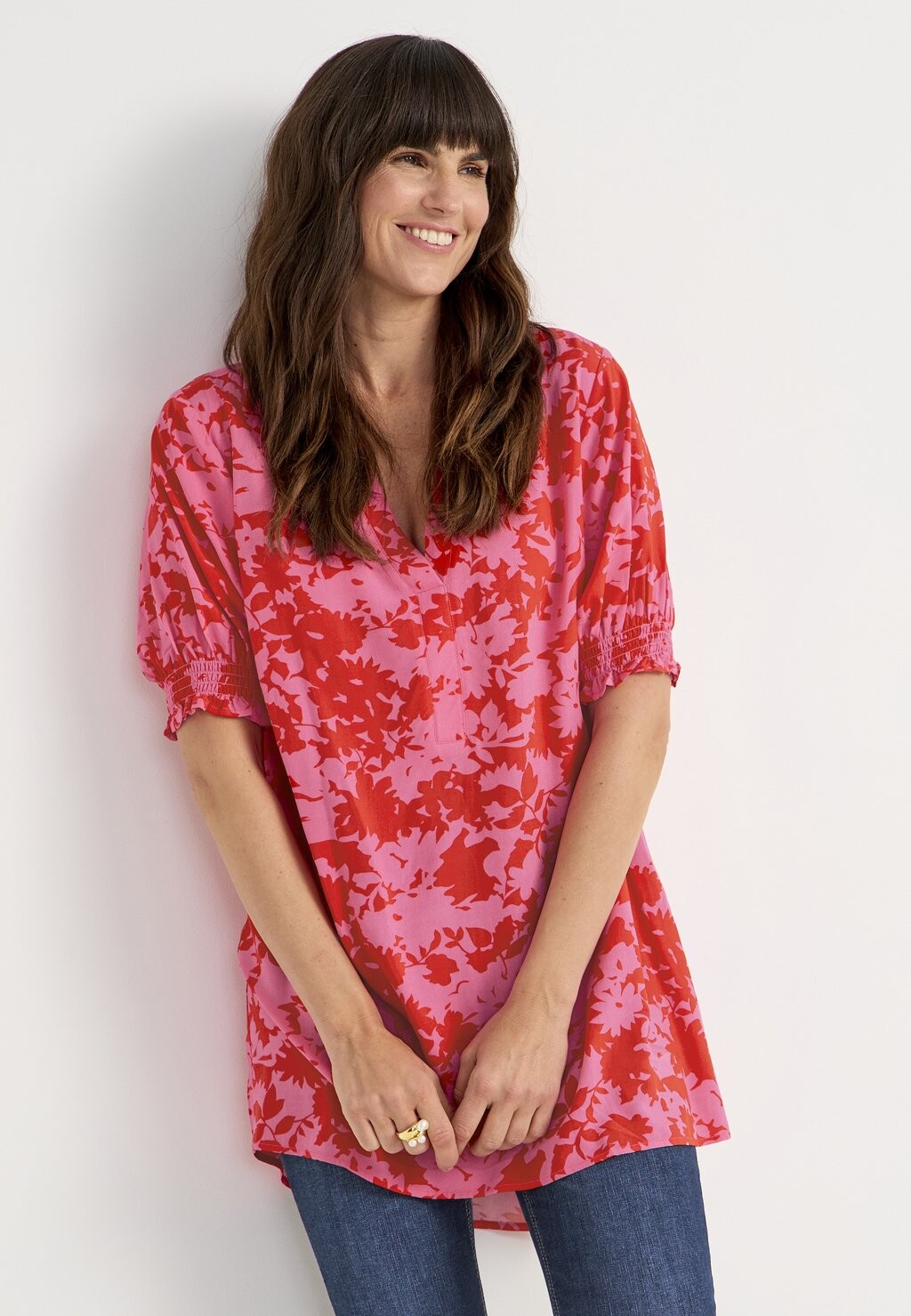 

Туника WITH SMOCKING ON THE SLEEVE ENDS Cellbes Of Sweden, цвет patterned