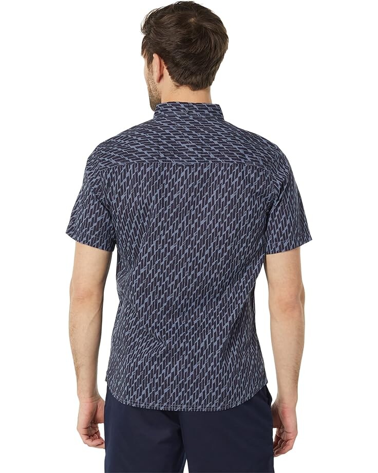 

Рубашка Toad&Co Mattock II Short Sleeve Shirt, цвет Medium Indigo Print