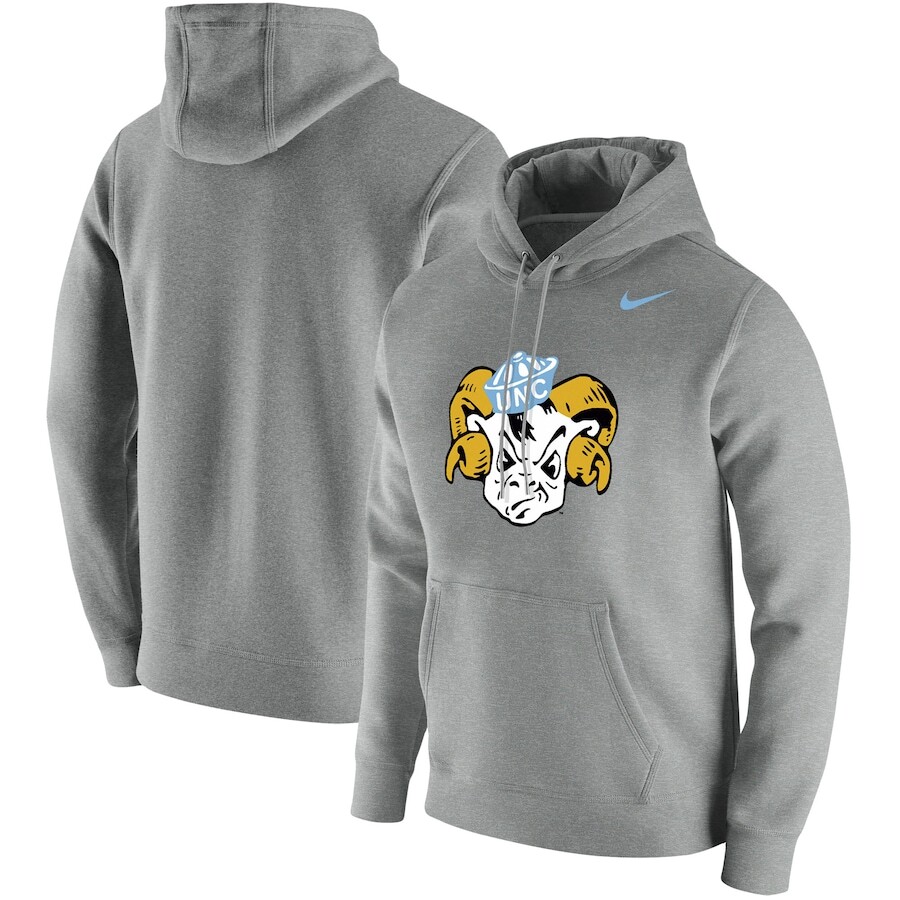 

Пуловер с капюшоном Nike North Carolina Tar Heels, серый