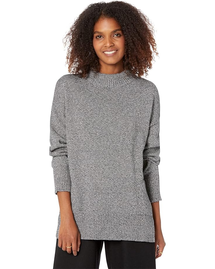 Свитер Elliott Lauren Cotton Cashmere Mock Neck Sweater with Side Pockets, цвет Speckle
