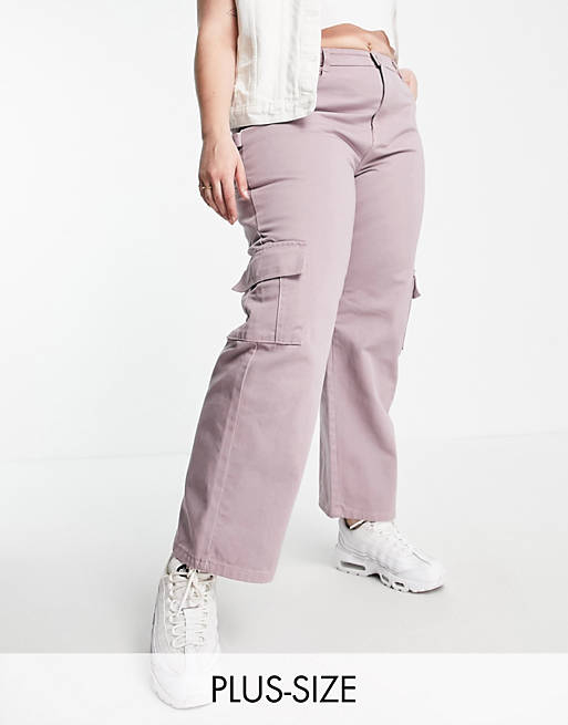 Сиреневые мешковатые брюки в стиле 90-х Urban Bliss Plus Carpenter