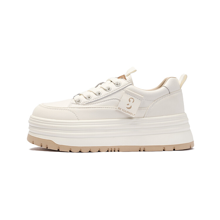 

Кеды JOSINY Skateboard Shoes Women's Low-Top, бежевый/черный