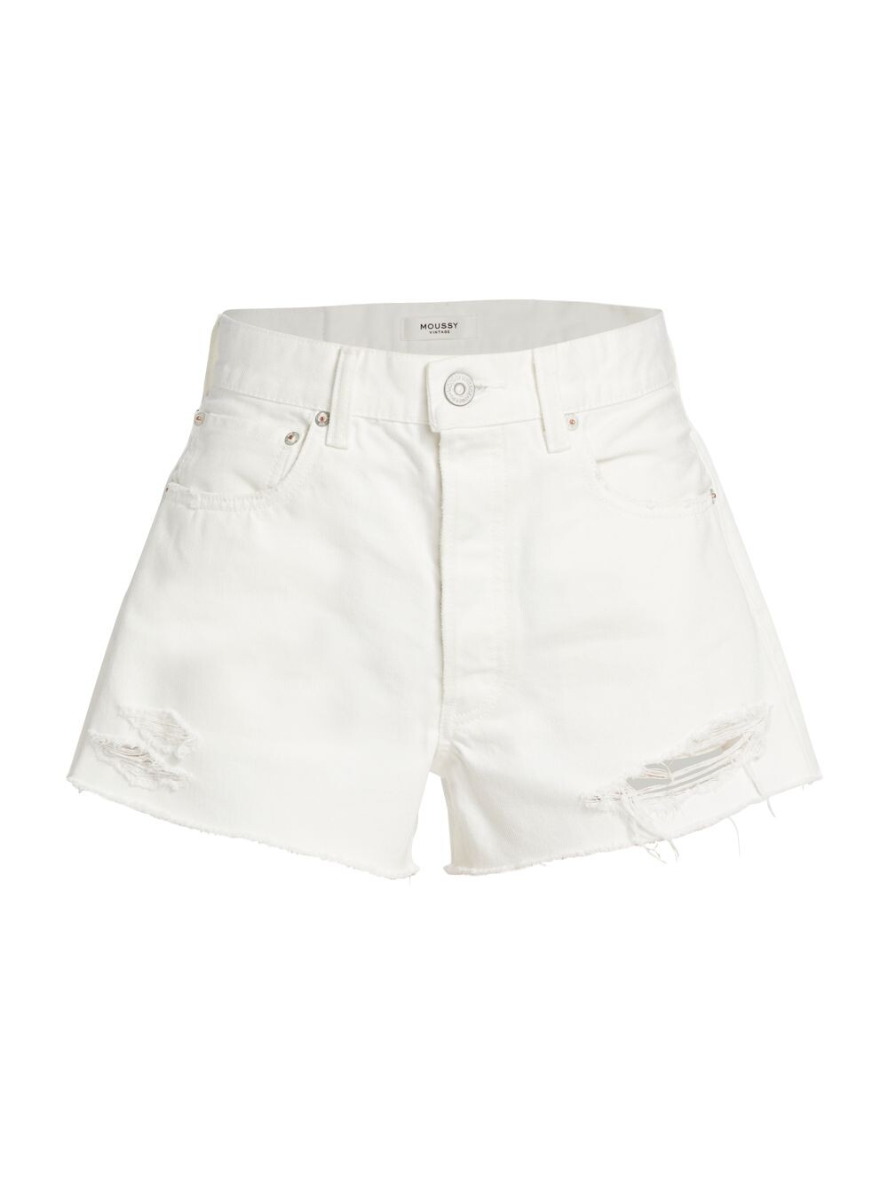 

Джинсовые шорты с эффектом потертости Ransomville Moussy Vintage, белый