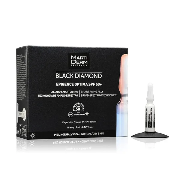 

Глобальная формула против старения Black Diamond Epigence Optima Spf50+ Martiderm, 10 UD