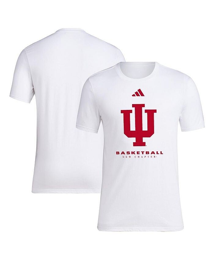 

Мужская белая футболка Indiana Hoosiers On Court Fresh adidas, белый