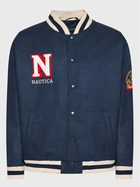 

Бомбер стандартного кроя Nautica, синий