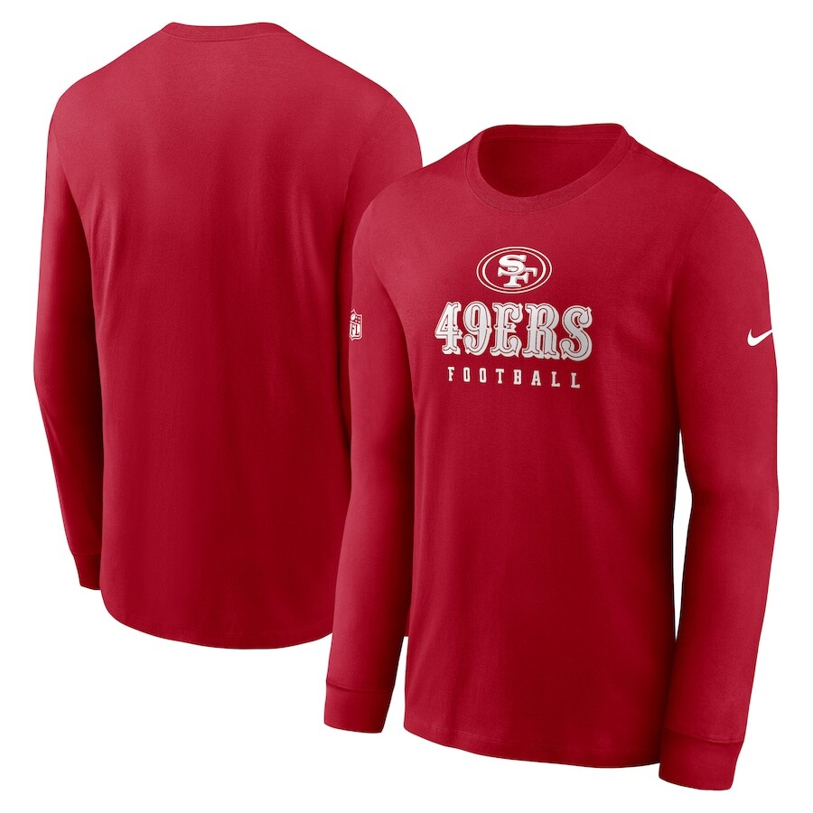 

Футболка с длинным рукавом Nike San Francisco 49Ers, алый