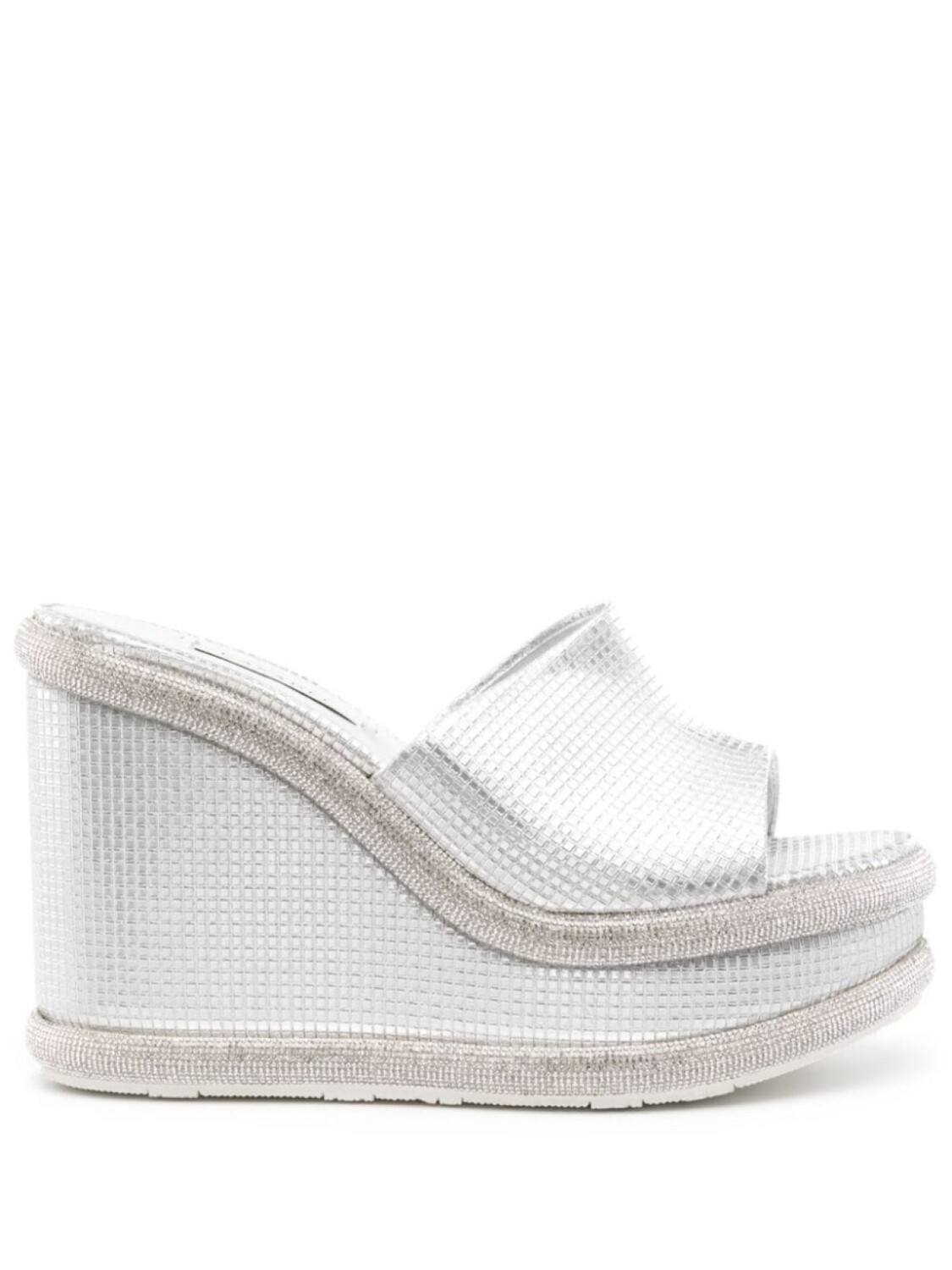 

Casadei мюли Jasmine Diadema 80 на танкетке, серебристый