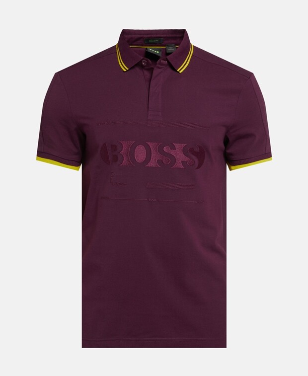 

Рубашка поло Boss Green, фиолетовый